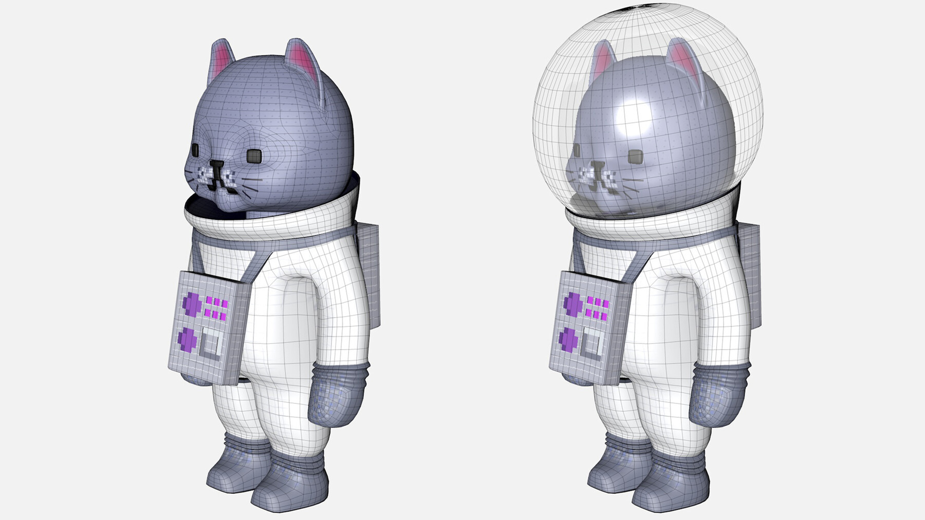 ArtStation - Astronaut Cat 3D Model | Resources