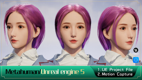 Gabriel-Purple hair--Metahuman/Unreal engine 5