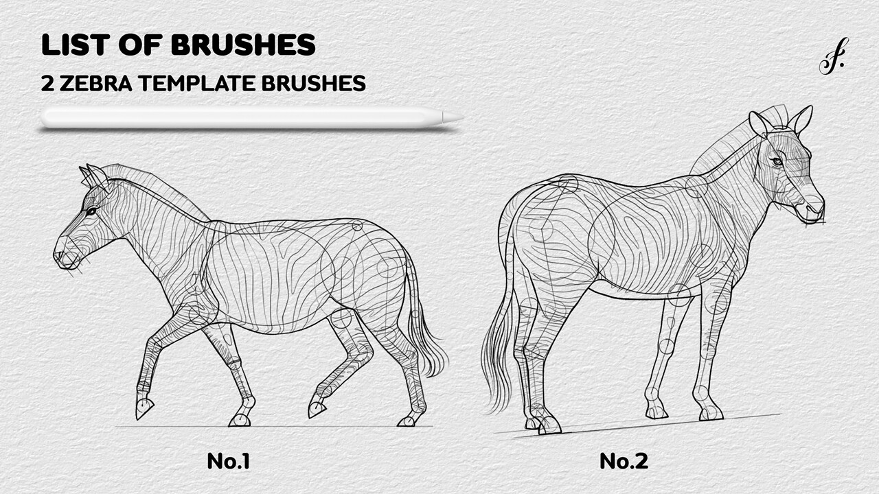 ArtStation Procreate Zebra Stamp 2 Template Procreate Brushes Brushes