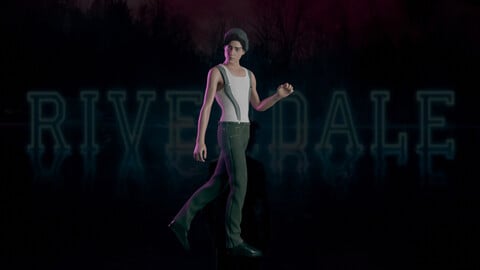 Game Ready Low Poly Rigged Character Jughead