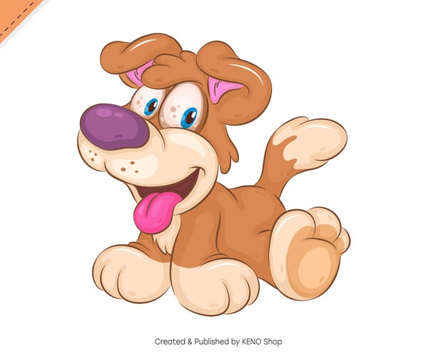 ArtStation - Cheerful Cartoon Dog. Clipart. | Artworks