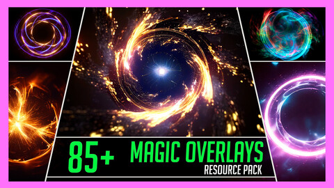 85+ Magic Circle Spell Overlay Effects Resource Pack for Photobashing in Photoshop