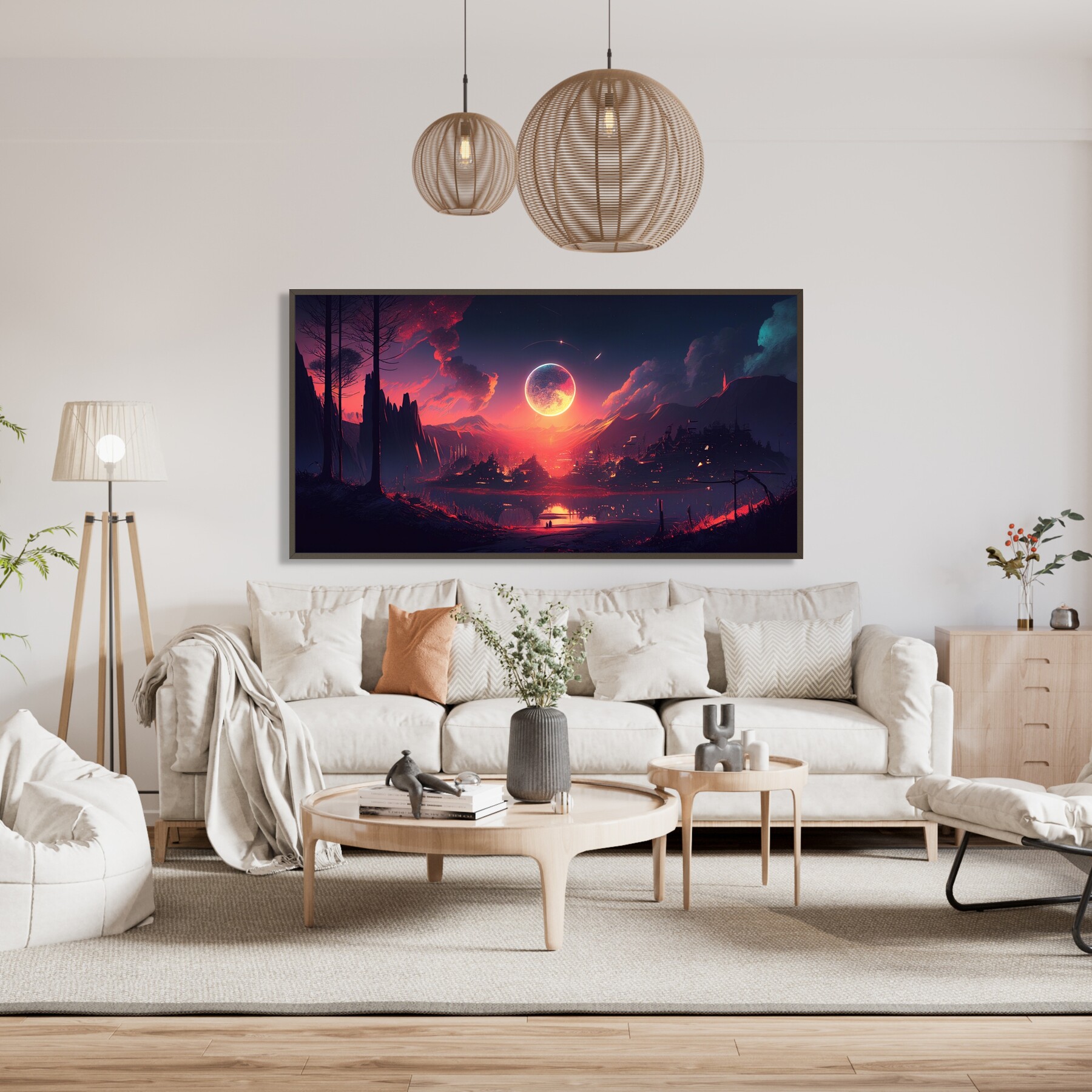 ArtStation Wall Art Digital, Home Decor Art, Sky Abstract Art