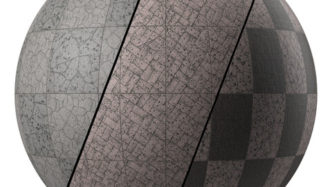 Terrazzo Materials 11- Terrazzo Tiles By 3 Patterns| PBR 4K PNG