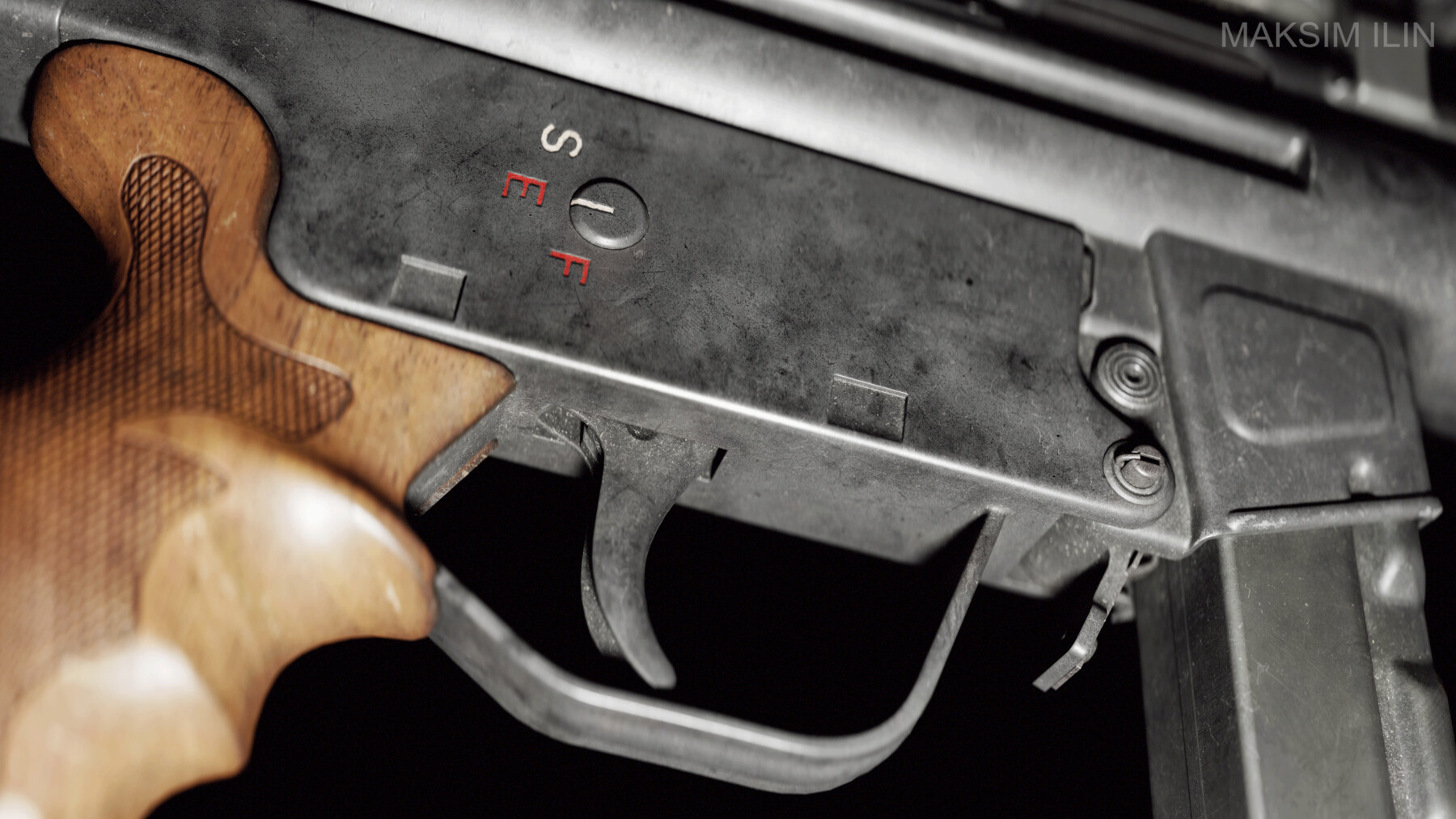 ArtStation MP5 Wood Furniture Set Game Assets