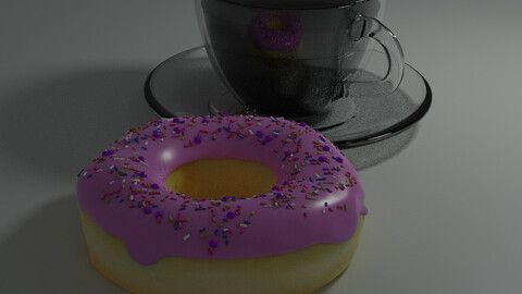donut with cip of coffee