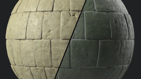 Stone Wall Materials 55- By Sbsar Pbr 4k Seamless