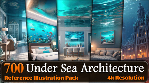 700 Under Sea Architecture | City - Interior - Exterior Reference Pack | 4K | v.15
