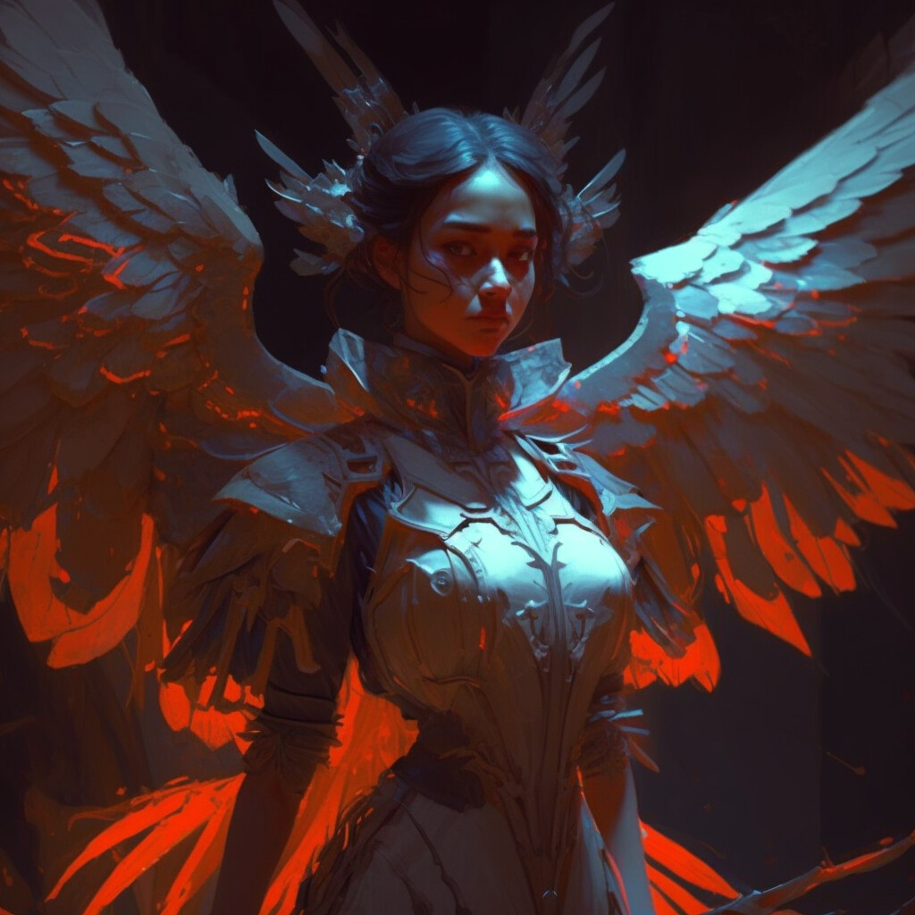 ArtStation - Dark Angelic Daemoness: A Digital Painting of a Winged ...