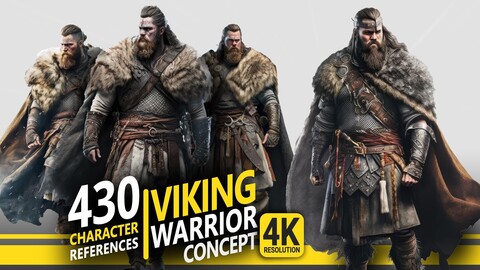 430 Viking Warrior Concept - Character References | 4K Resolution