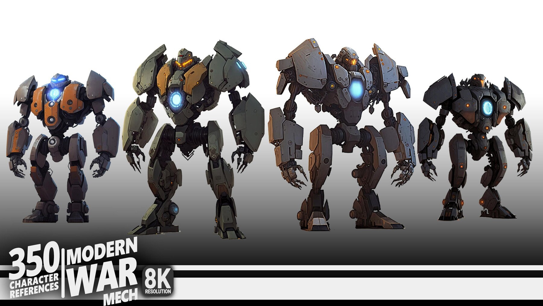 ArtStation - 350 Modern War Mech - VOL 02 - Character References | 8K ...