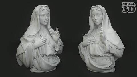 Immaculate Heart of Mary 3D print model