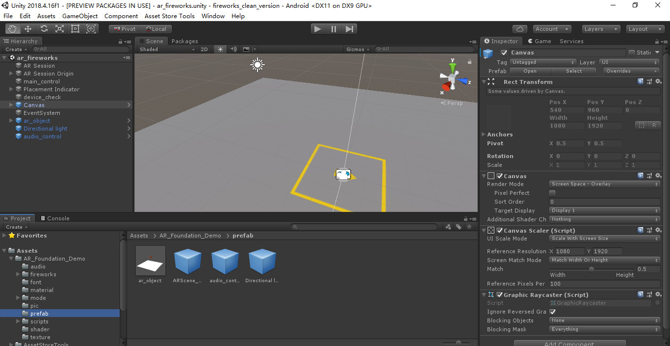 ArtStation - Unity Template - AR Fireworks | Game Assets