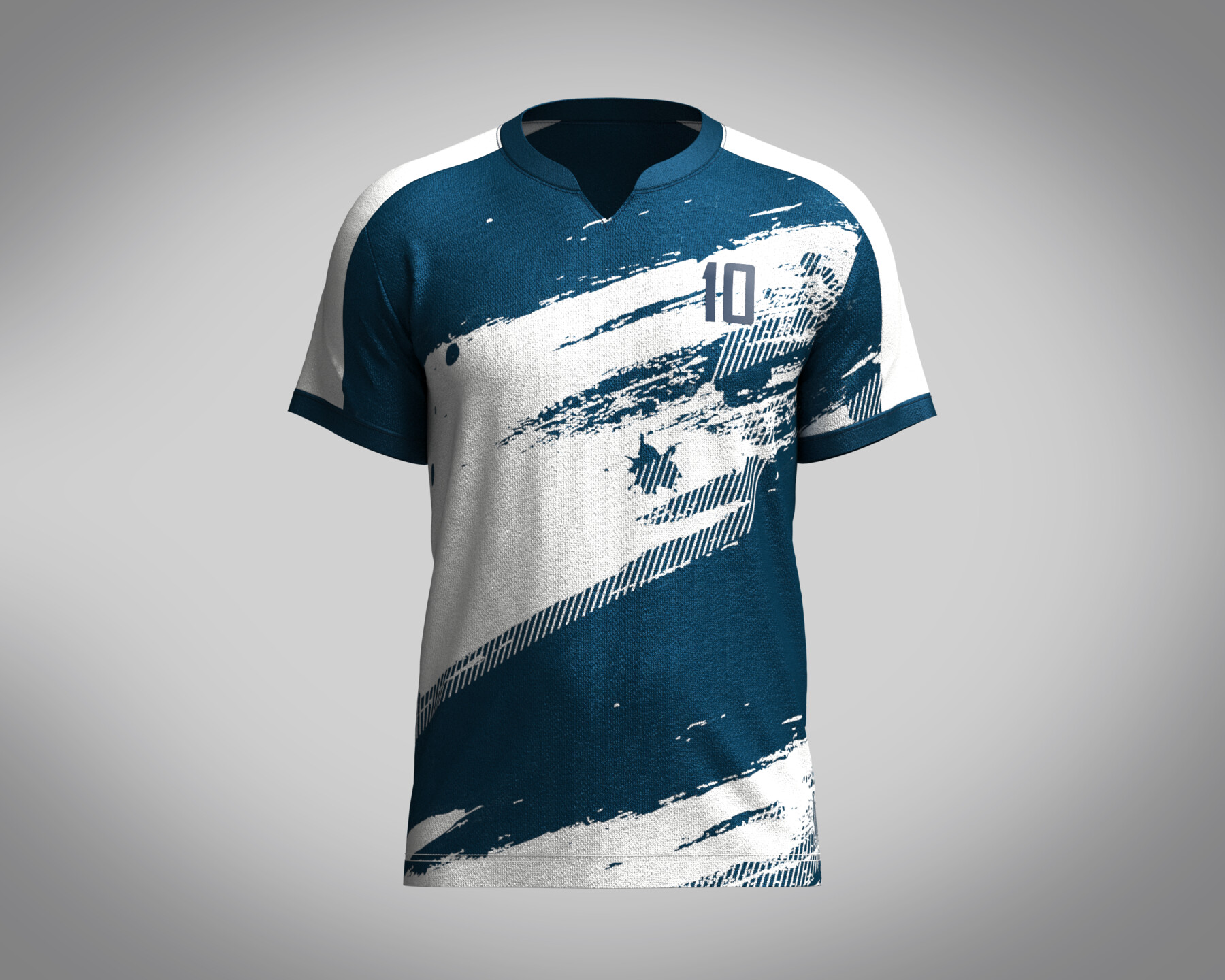 ArtStation - Mens Soccer Blue and White Jersey Player-10