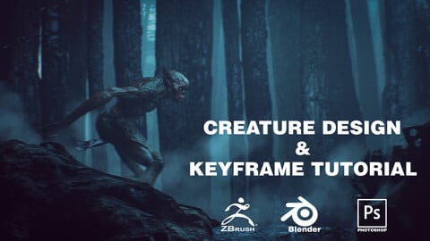 Creature Design and Keyframes in Zbrush and Blender