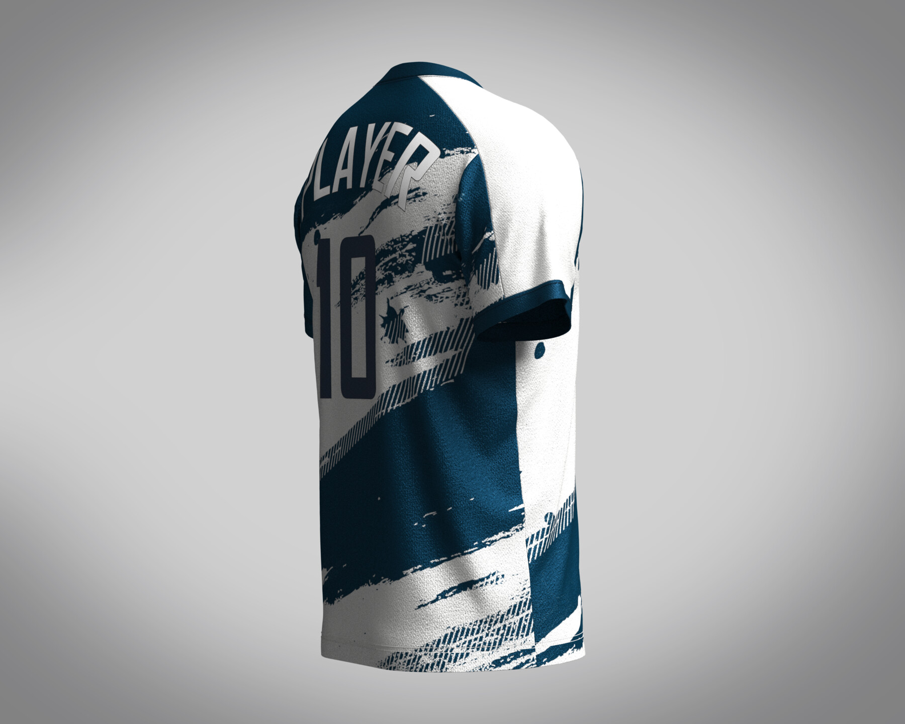 ArtStation - Mens Soccer Blue and White Jersey Player-10 | Resources