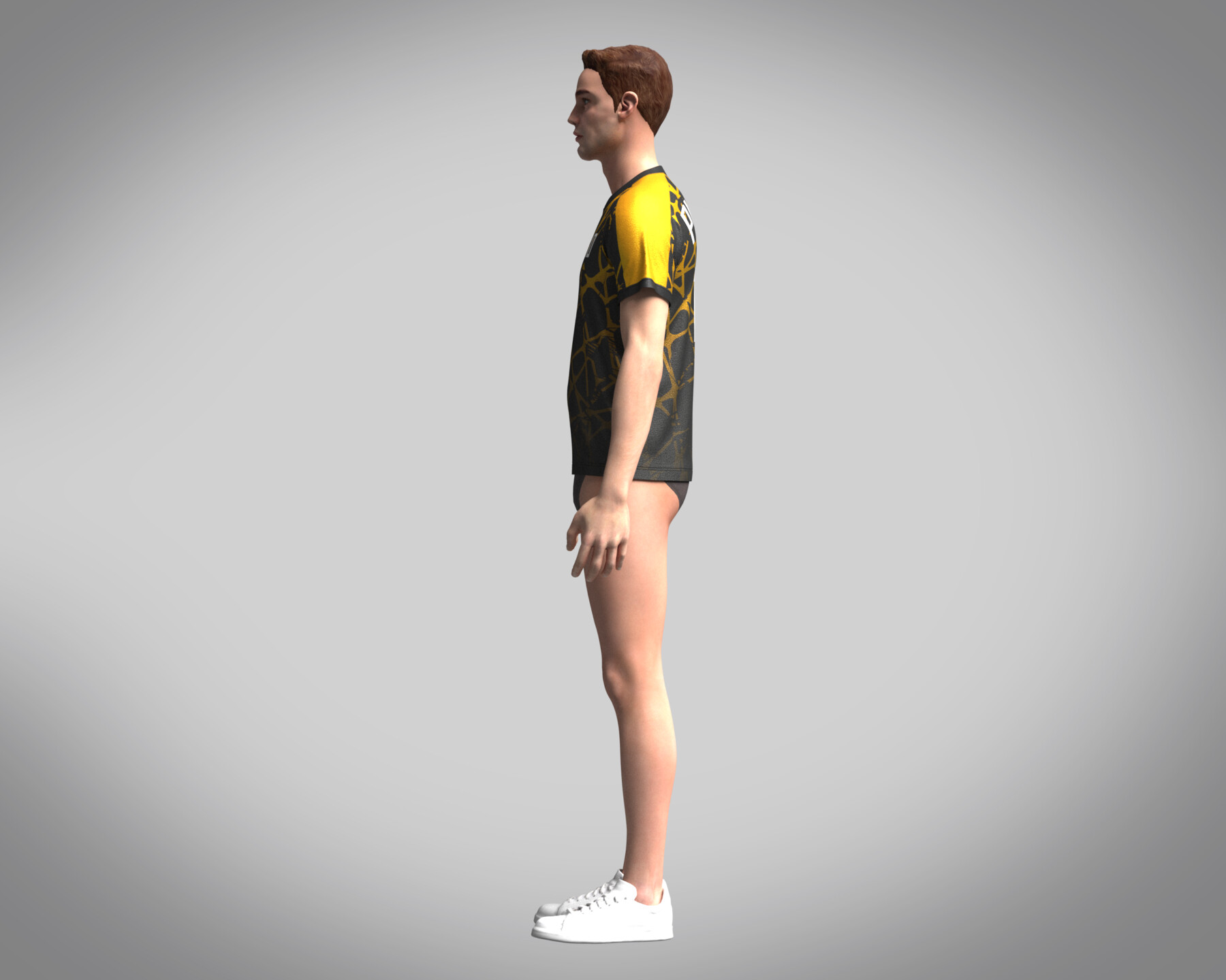 ArtStation - Mens Soccer Brown and Black Jersey Player-10