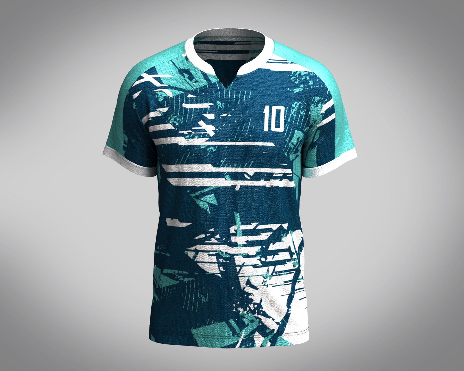 ArtStation - Mens Soccer Teaques Blue With White Jersey Player-10