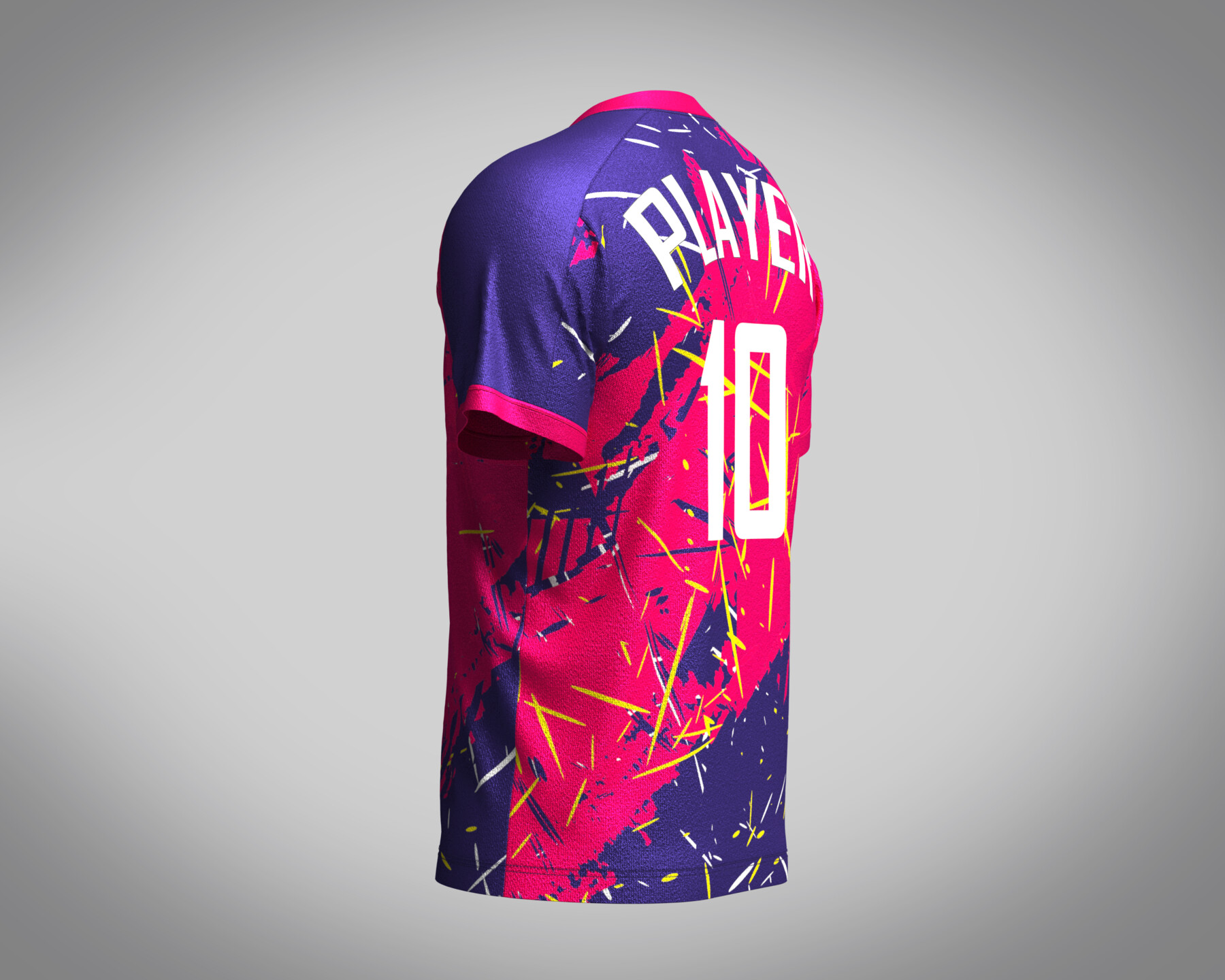 ArtStation - Soccer Football Magenta and Yellow Jersey Player-11