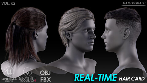 Cartoon Hairstyles - 3D Model by 7ka