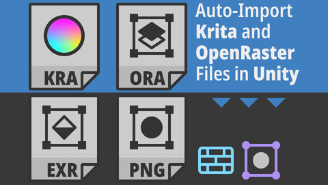 Import Krita (.kra, .krz) and OpenRaster (.ora) images and animations in Unity
