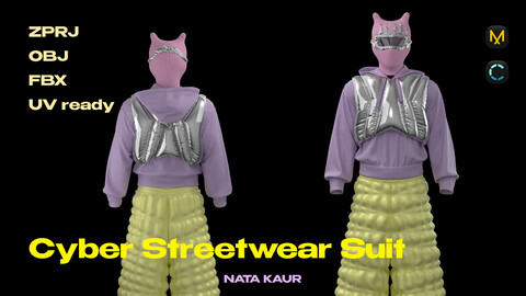 Sportwear Suit/ Clo 3d/ Marvelous Designer+OBJ File + FBX File/ Digital Fashion /Streetwear