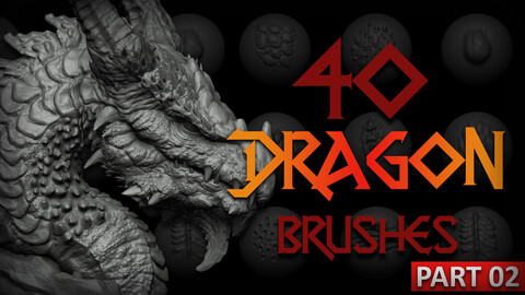 Zbrush + Blender - 40 Dragon VDM Brush Part 2