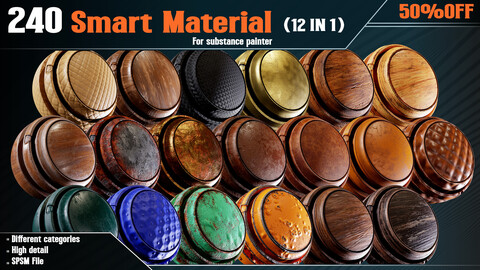 ( 12 IN 1 ) - 240 Smart Materials Collection - 50% OFF + 10 Free Sample