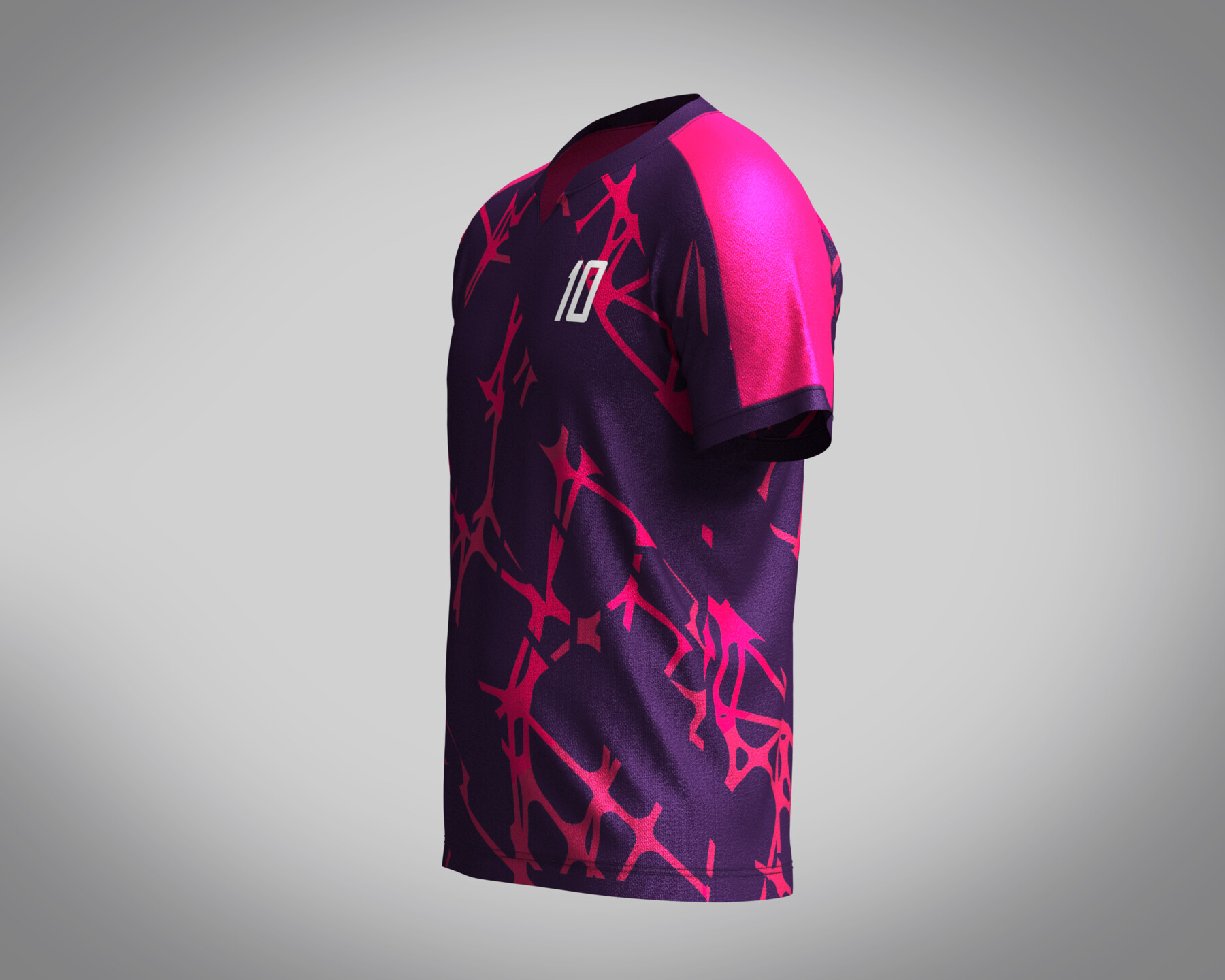 ArtStation - Mens Soccer Hot Pink and Purple Jersey Player-10