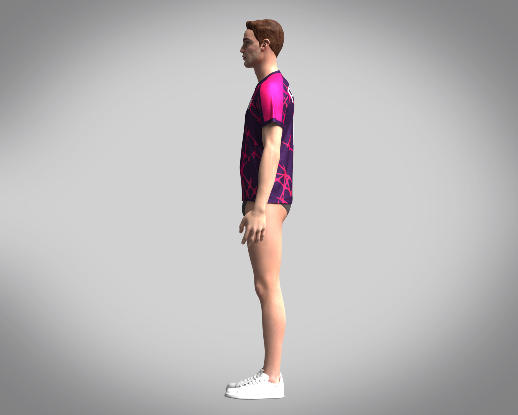 ArtStation - Mens Soccer Hot Pink and Purple Jersey Player-10