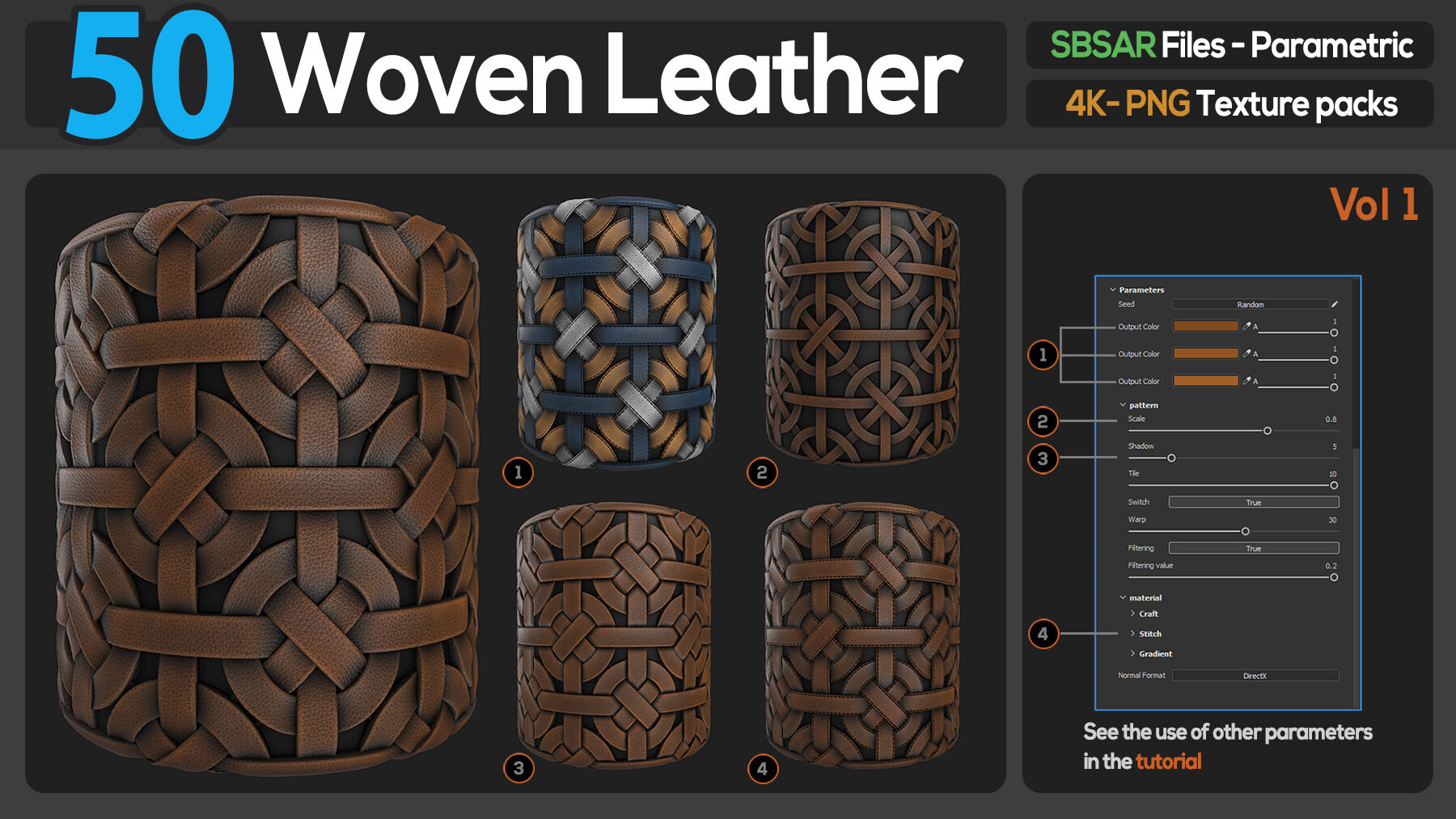 Woven Leather Texture for Art Projects