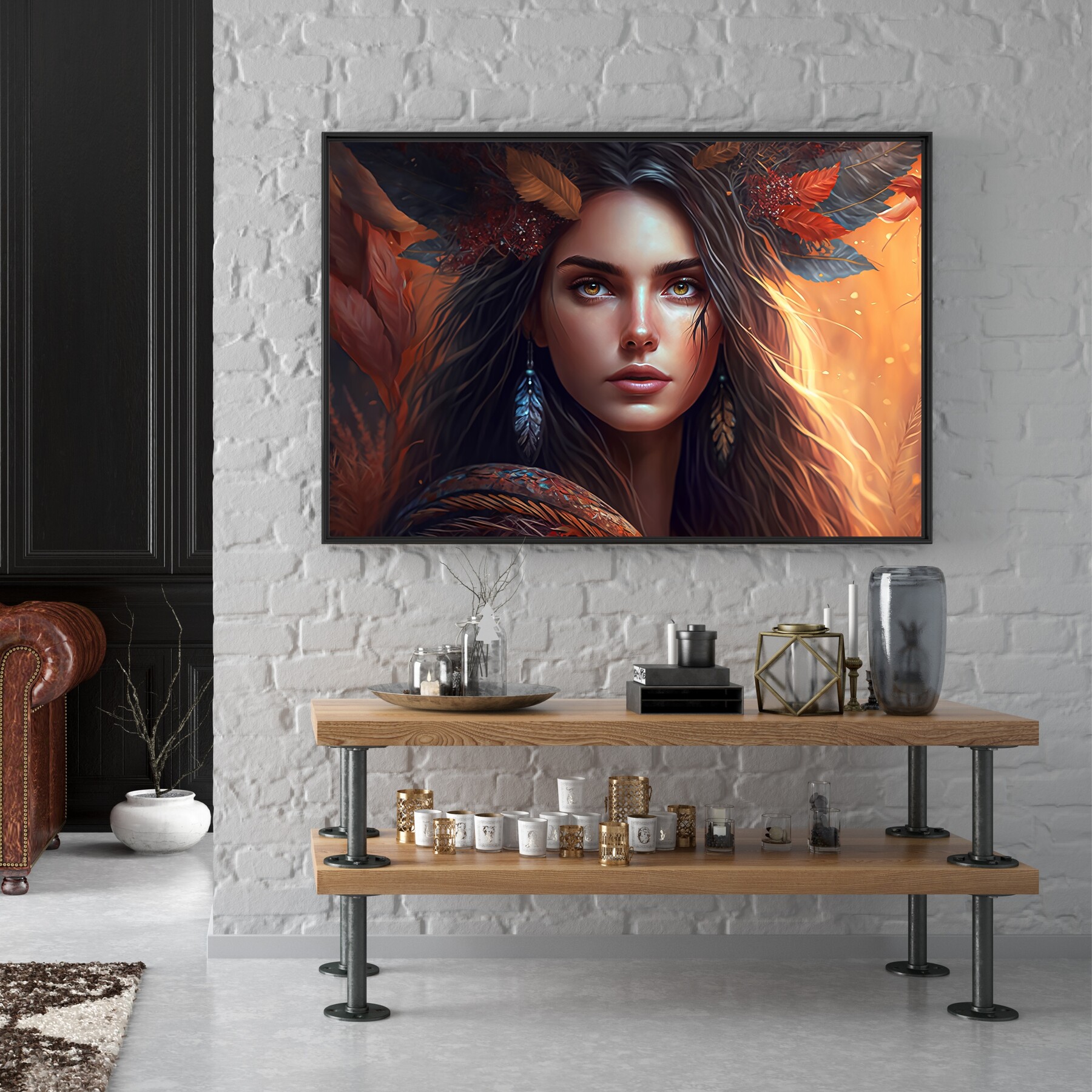 ArtStation - Boho Style Painting, Beautiful Girl Painting, Landscape ...