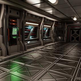 ArtStation - Sci FI Hallway Asset Pack | Game Assets