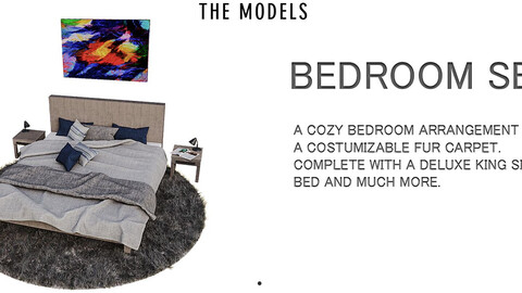 3D Double Bed // VizzCrew #1 model