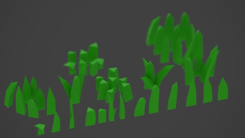 Low Poly Grass Pack 3D