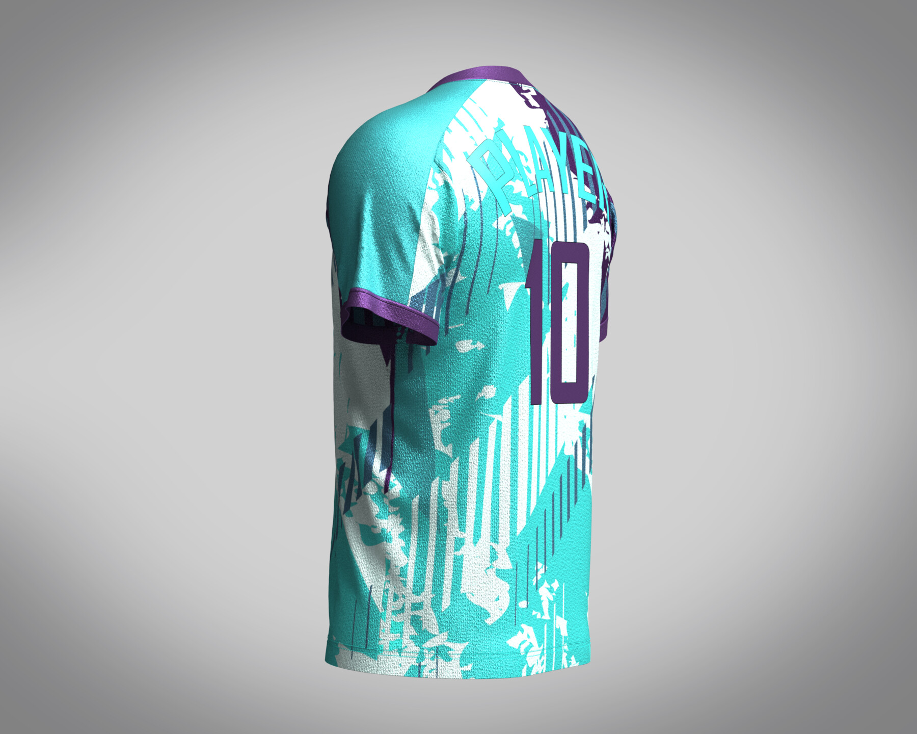 ArtStation - Mens Soccer Multi color Blue with white Jersey Player-10