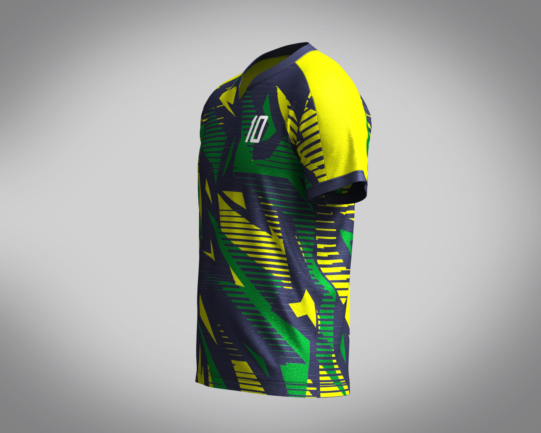 ArtStation - Mens Soccer Green yellow and Blue Jersey Player-10 | Resources
