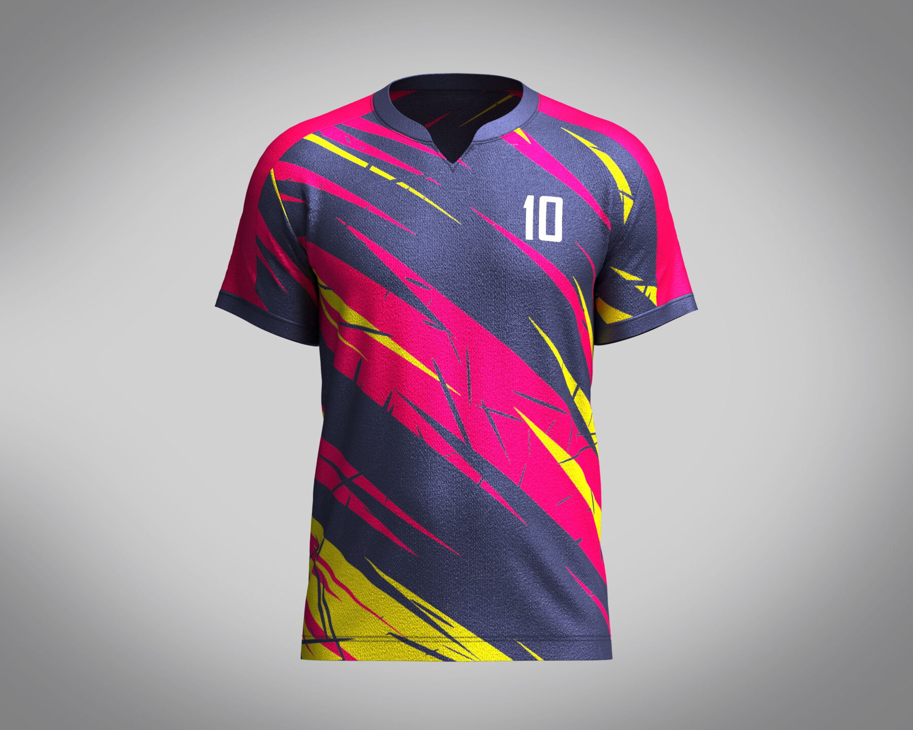 ArtStation - Soccer Football Magenta and Yellow Jersey Player-11