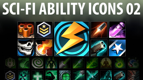 ArtStation - Sci-Fi Ability Icons 04, Game Assets in 2023