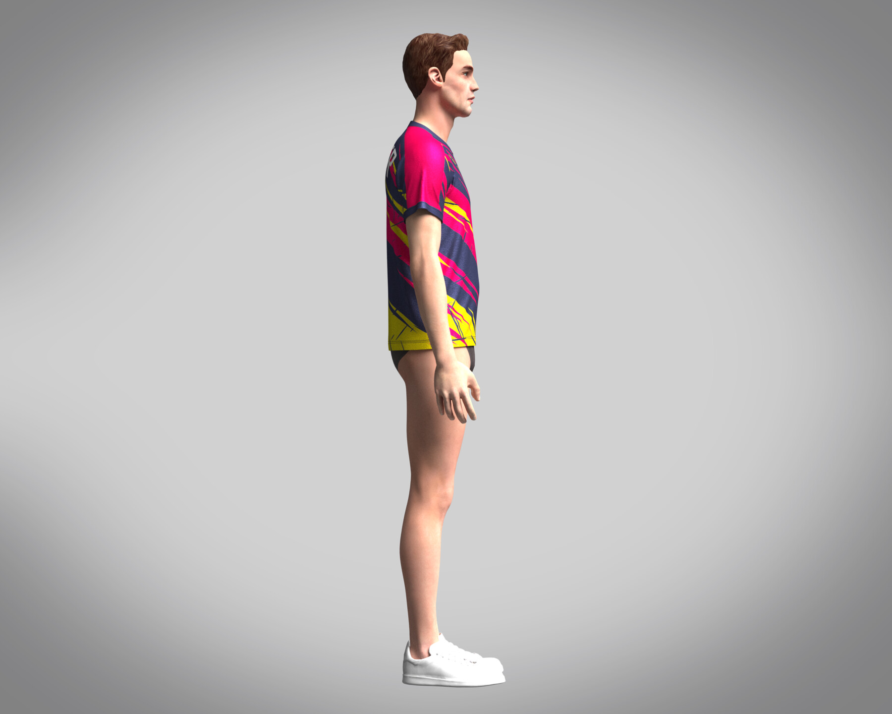 ArtStation - Soccer Football Magenta and Yellow Jersey Player-11