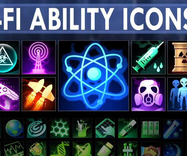 ArtStation - Sci-Fi Ability Icons 04, Game Assets in 2023