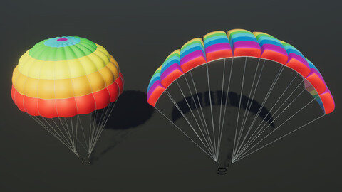 3D Model - 2 Parachutes