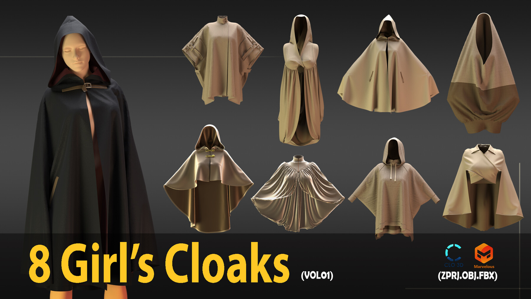 Girl's Short Cloak