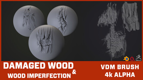 50 VDM +4kAlpha Damaged Wood -Imperfections Vol 1