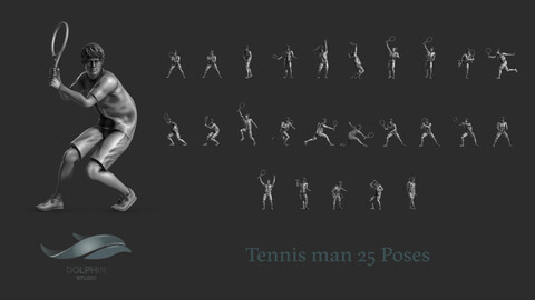 tennis man 25 Figures