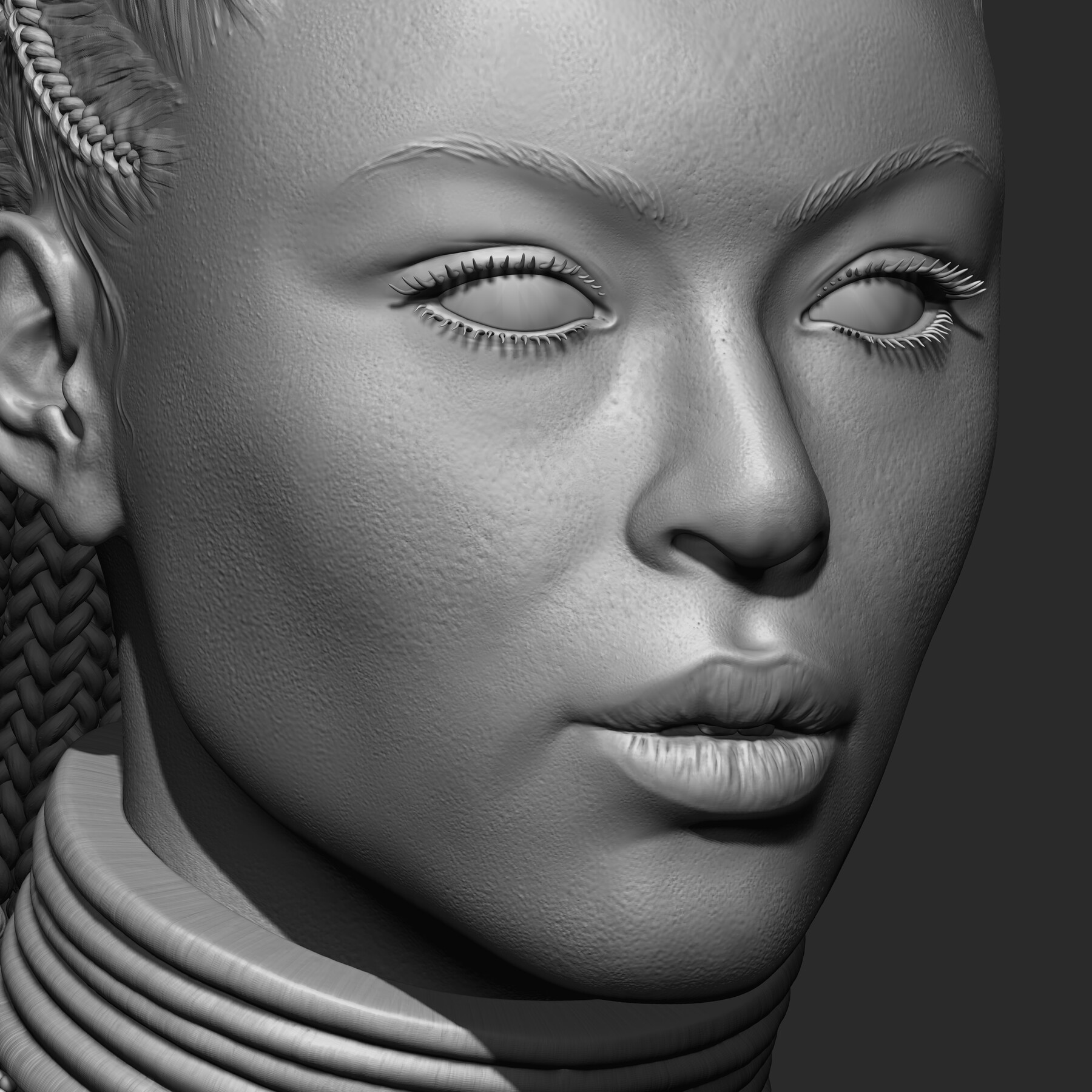 ArtStation - Highpoly Female Warrior Character Sculpted In Zbrush ...