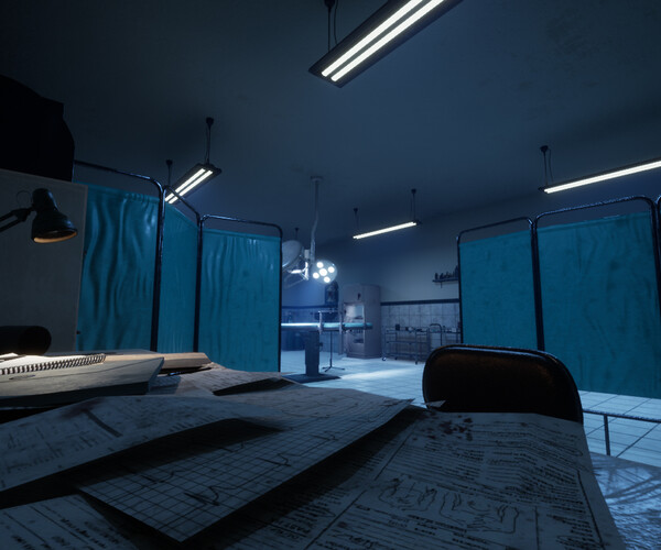 ArtStation - Horror Basement - Operating Room | Game Assets