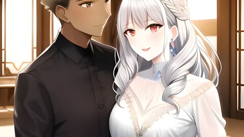 Half-Black teenage boy with his Russian girl friend