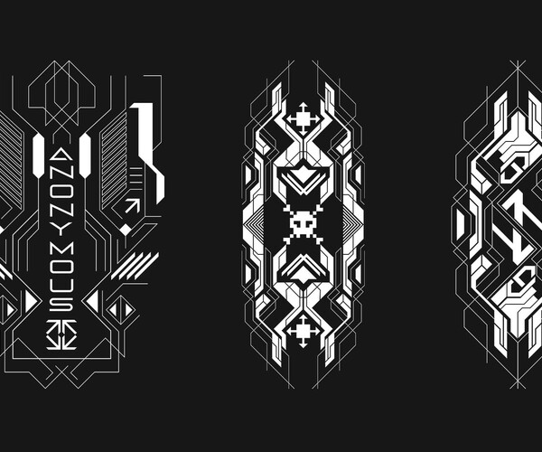 ArtStation - 150+ Cybernetic Decal-Jpg, Png, Ai | Game Assets