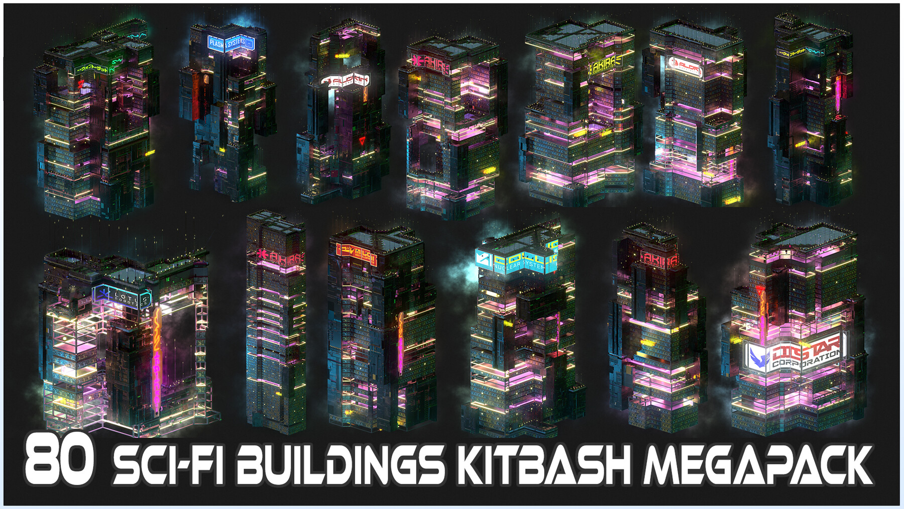 ArtStation - 106. Kitbash3d Cyberpunk Minikit Cover.